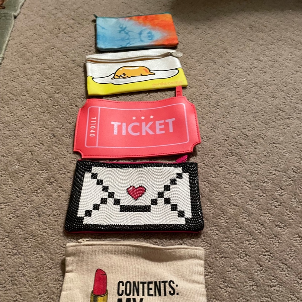 IPSY Cosmetic Makeup Bag Lot 5 Piece